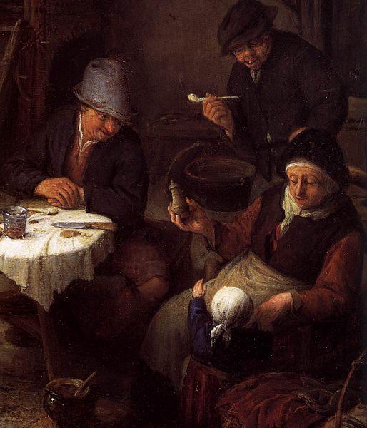 Adriaen van ostade Peasant Family in a Cottage Interior oil painting image